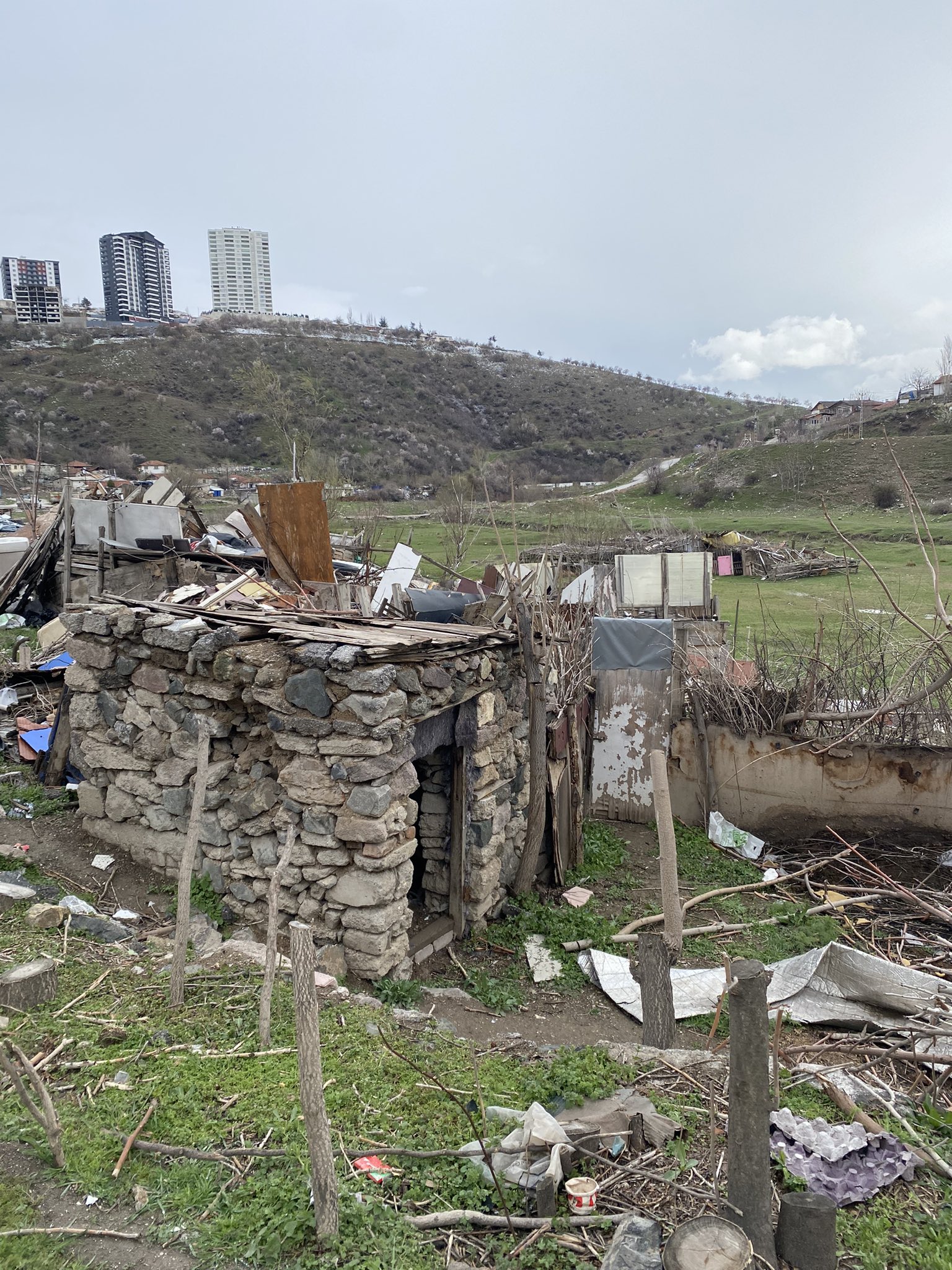 Imrahor valley — new towers rising above the cleared hillside