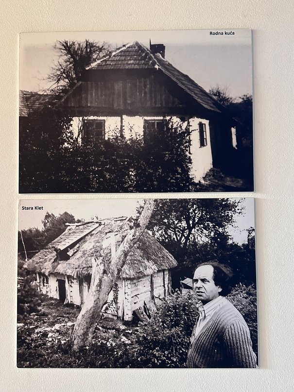 Archival photos of Rabuzin's birth house and old cellar