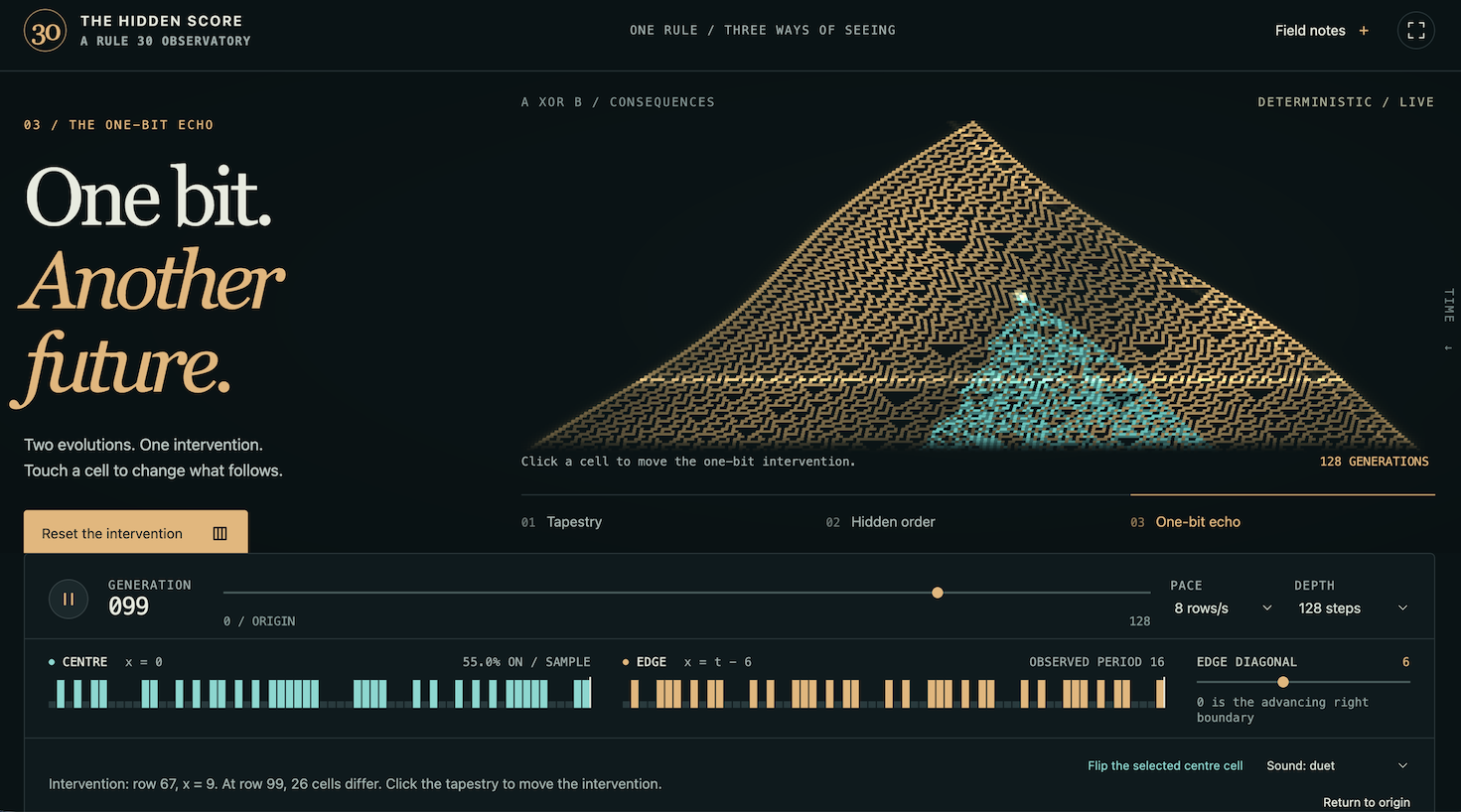 Rule 30 audio visual project screenshot